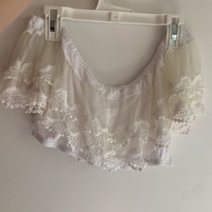 Super Cute Emma and Sam Off the Shoulder White Top